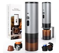 Nsyee Portable Coffee Maker, USB-C Self-Heating, 3 in1 Portable Espresso Machine for Camping, Travel Coffee Maker for Car, Compatible With Ground Coffee & NS Capsule for RV, Hiking, Office, Gray