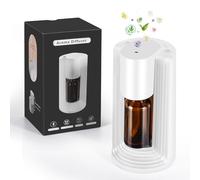 Nsyee Waterless Essential Oil Diffuser, Portable USB Rechargeable Nebulizer, Mini Scent Air Machine with 3 Mist Levels & 1/2/3H/Time Off, Aromatherapy Atomizer for Home, Car, Office (White)