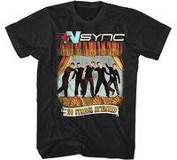 NSYNC No Strings Attached Men's T Shirt Album Cover Pop Music 90s Boy Band Black (X-Large)