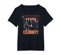 NSYNC Official Celebrity T-Shirt, Women's Plus, Black, 1X
