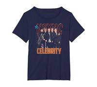 NSYNC Official Celebrity T-Shirt, Women's Plus, Navy Blue, 2X