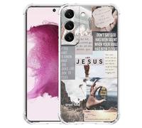 Nsyosio Jesus Quotes Case for Samsung Galaxy S22,Christian Bible Verse Saying Collage,Unique Soft TPU Bumper Case Compatible with Galaxy S22