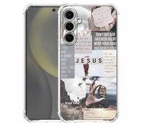Nsyosio Jesus Quotes Case for Samsung Galaxy S24 Plus,Christian Bible Verse Saying Collage,Unique Soft TPU Bumper Case Compatible with Galaxy S24 Plus