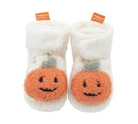 Nsywmzy Halloween Infant Baby Slippers Cozy Fleece Soft Non-Slip Winter Warm Boots Newborn Sock Shoes Christmas First Walkers Footwear (white, 6-12 Months)