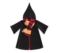 Nsywmzy Halloween Wizard Costume Party Cosplay Set Wizard Cloak Robe For Kids Wizarding World Halloween Costume Accessories (Red, 3-6 Months)