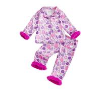 Nsywmzy Kids Baby Boy Girl Halloween Pajamas Sets Pumpkin Ghost Long Sleeve Shirts Tops Elastic Waist Pants 2 Piece Toddler Sleepwear Pj (Purple 3, 6-12 Months)