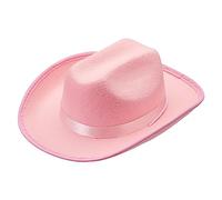 Nsywmzy Kids Western Cowboy Hats Boys Girls Wide Brim Cowgirl Hat With Adjustable Strap Halloween Party Hat (Pink, One Size)