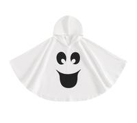 Nsywmzy Toddler Baby Boy Girl Halloween Costume Ghost Smile Cloak Fancy Party Cape Poncho Hooded Kid Cosplay Outfits (White 9, 3-4T)