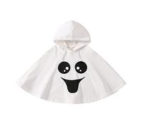 Nsywmzy Toddler Baby Boy Girl Halloween Costume Ghost Smile Cloak Fancy Party Cape Poncho Hooded Kid Cosplay Outfits (White 5, 12-18 Months)