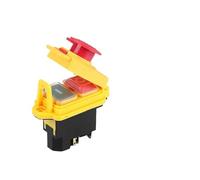 NSZVYJFBQ Electromagnetic Switch 4/5 Pin 110V 220V ON-Off Momentary Reset Push Button with Cover IP55 Waterproof YCZ3-C Replace KJD17(YCZ3-C,4 PINS-220V)