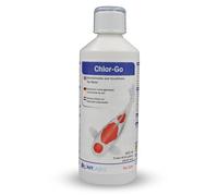 NT Labs Koi Care Chlor-Go, Tap Water Chlorine Remover, Koi Pond Dechlorinator, Rapid Removal of Chlorine, Chloramine, Other Halogens and Heavy Metals Making Pond Water Safe for Koi. SIZE 500ml