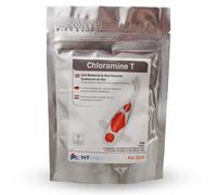NT Labs Koi Care Chloramine T Treatment Powder (50g) | Powder formula targets external parasites and white spot symptoms to clear up skin or gill issues in koi ponds.