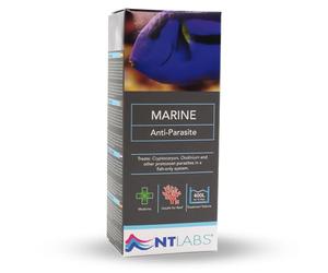 NT Labs Marine Anti-Parasite Disease Treatment (100ml) | Treats sugar-grain spots, white films, scratching & rubbing. Fish-only formula treats 440L over 12 days. Unsafe for reefs.