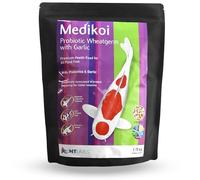 NT Labs Medikoi Probiotic Wheatgerm Garlic Fish Food Adult 6mm (1.75kg) | Low protein koi pond feed utilises probiotic bacteria and garlic extracts for cold water winter feeding and digestion.