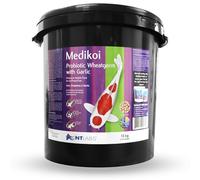 NT Labs Medikoi Probiotic Wheatgerm with Garlic, Feed For Pond Fish, For Winter Feeding, Rich in Probiotic Bacteria, Contains Garlic, Low Protein Feed, Maintains Immune System (6mm) (10 kg)