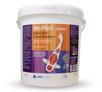 NT Labs Medikoi Staple with Colour Enhancer, Complete Feed For All Pond Fish, Ideal For Spring, Summer and Autumn Feeding, Enhances Colours of Pond Fish, Koi Fish Food (5kg)(3mm)