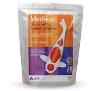 NT Labs Medikoi Staple with Colour Enhancer, Complete Feed For All Pond Fish, Ideal For Spring, Summer and Autumn Feeding, Enhances Colours of Pond Fish, Koi Fish Food (1.75kg)(6mm)