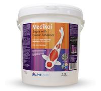 NT Labs Medikoi Staple with Colour Enhancer, Complete Feed For All Pond Fish, Ideal For Spring, Summer and Autumn Feeding, Enhances Colours of Pond Fish, Koi Fish Food (5kg)(6mm)