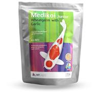 NT Labs Medikoi Wheatgerm With Garlic, Complete Feed For All Pond Fish, Ideal For Late Autumn, Winter & Early Spring Feeding, Maintains Immune System, Koi Fish Food (1.75kg, 3mm Junior)