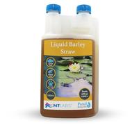 NT Labs Pond Barleyclear Liquid Barley Straw (1000ml Treats 18,200L) | Natural liquid extract optimises water chemistry parameters by consuming phosphates to control green water & blanket weed.