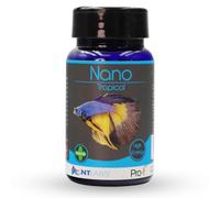 NT Labs Pro-f Nano Tropical Fish Food Pellets (45g) | Nutritious micro-pellets designed for nano fish. Unique floating and slow-sinking formula ensures all levels feed.