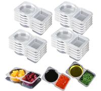 NT-ling Double Compartment Condiment Container,Reusable Snack Container With Lids,Thickened and Portable Sauce Condiment and Dip Containers for Picnic/Work Lunch (20)