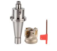 NT40 FMB22 Collet Chuck Holder with BAP400R - 50-22 - 4T Face Mill Cutter and APMT1604 Milling Inserts, CNC Milling Tool Set for High - Precision Machining (NT40-FMB22+50 Knife disc+1604APMT Knife