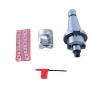 NT40 FMB22 Collet Chuck Holder with BAP400R - 50-22 - 4T Face Mill Cutter and APMT1604 Milling Inserts, CNC Milling Holder for High - Precision Machining (NT40-FMB22+50 knife disc+1604APMT knife