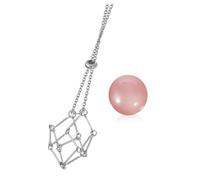 NTALJC 1 Ensemble De Pendentifs En Cristal Brut En Fme De Cage En Métal Rose