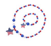 NTALJC 1 Ensemble De Pendentifs En Fme D'Étoile À Cinq Branches Décations Décatives Collier Tendance Bijoux De Fête Bracelet Pour Fille Collier De Perles De Fête