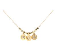 NTALJC 1 Pièce collier pendentif lettre femme present chainette chaîne de cou pendentif cou colliers Zircon Golden