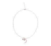 NTALJC 1 Pièce Collier pendentif mignon étoile décation de la lune en couches pendentif cou anneau de cou délicat décation de cou exquise Acier inoxydable Golden