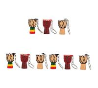 NTALJC 12pcs African Drum Key Chains Lovely Pendant Key Decorations for Handbag Backpack Hanging Beaded Design