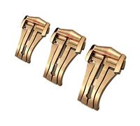 NTALJC 16mm 18mm 20mm Black Rose Gold Deployment Watch Buckle For Omega Leather Strap Rubber Band Silver Steel Folding Clasp Gift Tools