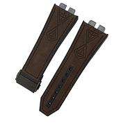 NTALJC 17 * 27mm Genuine Leather Rubber Silicone Watchband For Big Bang 42mm 441 440 Calfskin Quick Release Watch Strap