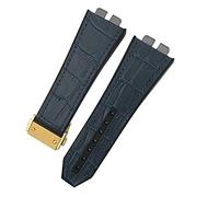 NTALJC 17 * 27mm Genuine Leather Rubber Silicone Watchband For Big Bang 42mm 441 440 Calfskin Quick Release Watch Strap