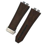 NTALJC 17 * 27mm Genuine Leather Rubber Silicone Watchband For Big Bang 42mm 441 440 Calfskin Quick Release Watch Strap