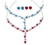 NTALJC 2 Ensembles Femme Pendentif de Rose Parure pour Événements Spéciaux