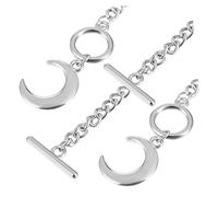 NTALJC 2 Pcs Half Moon Pendant Necklaces Retro Choker Chains for Women Fashion jewellery