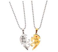 NTALJC 2 Pièces Pendentif Coeur Collier De Mode Colliers D'amis Accessoires De Bijoux Collier De Puzzle Décation Du Cou Acier Inoxydable