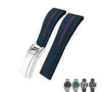 NTALJC 20mm 21mm Rubber Watchband For GMT OYSTERFLEX Daytona Submariner DEEPSEA Waterproof Strap