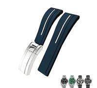 NTALJC 20mm 21mm Rubber Watchband For GMT OYSTERFLEX Daytona Submariner DEEPSEA Waterproof Strap
