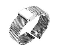 NTALJC 20mm 22mm 24mm Universal Watchband Quick Release Watch Band Mesh Stainless Steel Strap Wrist Belt Black
