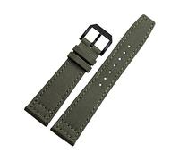 NTALJC 20mm Watch Straps for IWC Pilot Portuguese Portofino Nylon Canvas Watch Bands Green Blue Gray Black Watchbands Straps Bracelets (Color : Dark Green-Black, Size : 20mm)