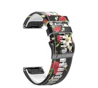 NTALJC 22 26mm Wristband Strap for Fenix 7 7X 5 5X 6 6X Pro Epix 935 Smart Watch Printed Sport Quick Release Silicone Watchband
