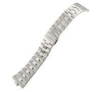 NTALJC 25-7mm Quick Release Solid Stainless Steel Convex Watchband For Silver Watch Strap