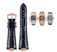 NTALJC 25X13mm notch Genuine Leather Watch Strap + connector For Patek Philippe Nautilus 5711 5726 5712g watchband wristband Bracelet