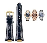 NTALJC 25X13mm notch Genuine Leather Watch Strap + connector For Patek Philippe Nautilus 5711 5726 5712g watchband wristband Bracelet