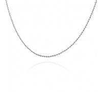 NTALJC 2mm Rope Chain For Pendant Necklace Women And Men Sterling Silver Jewelry 40-60cm Twisted Chain Necklace