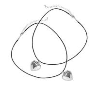 NTALJC 2pcs Heart Shape Pendant Necklace Simple Wax Cord Clavicle Chain Chic Fashion present Women Elegant and Delicate Design for Any Occasion jewellery